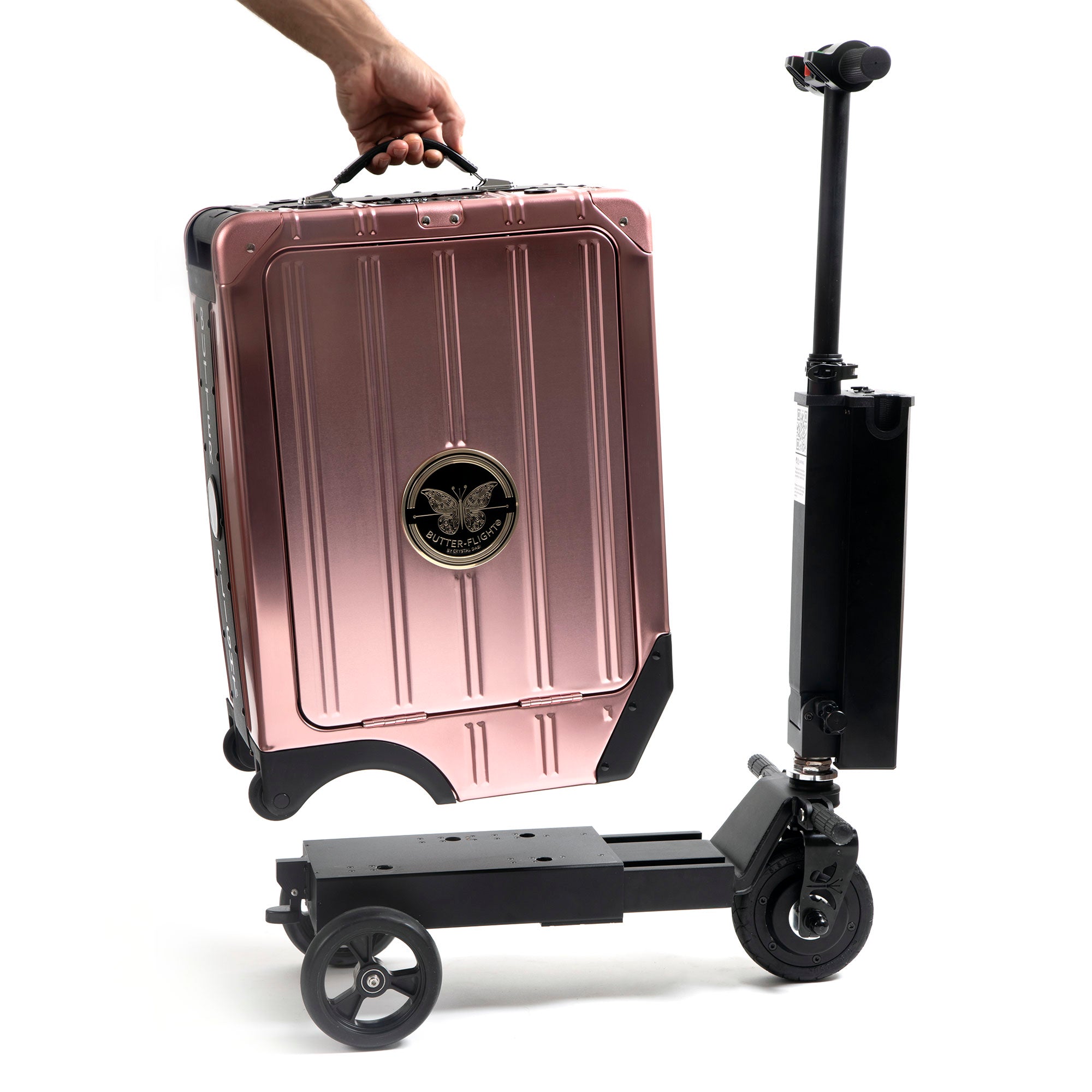 Carry-On E-Luggage Scooter Pink