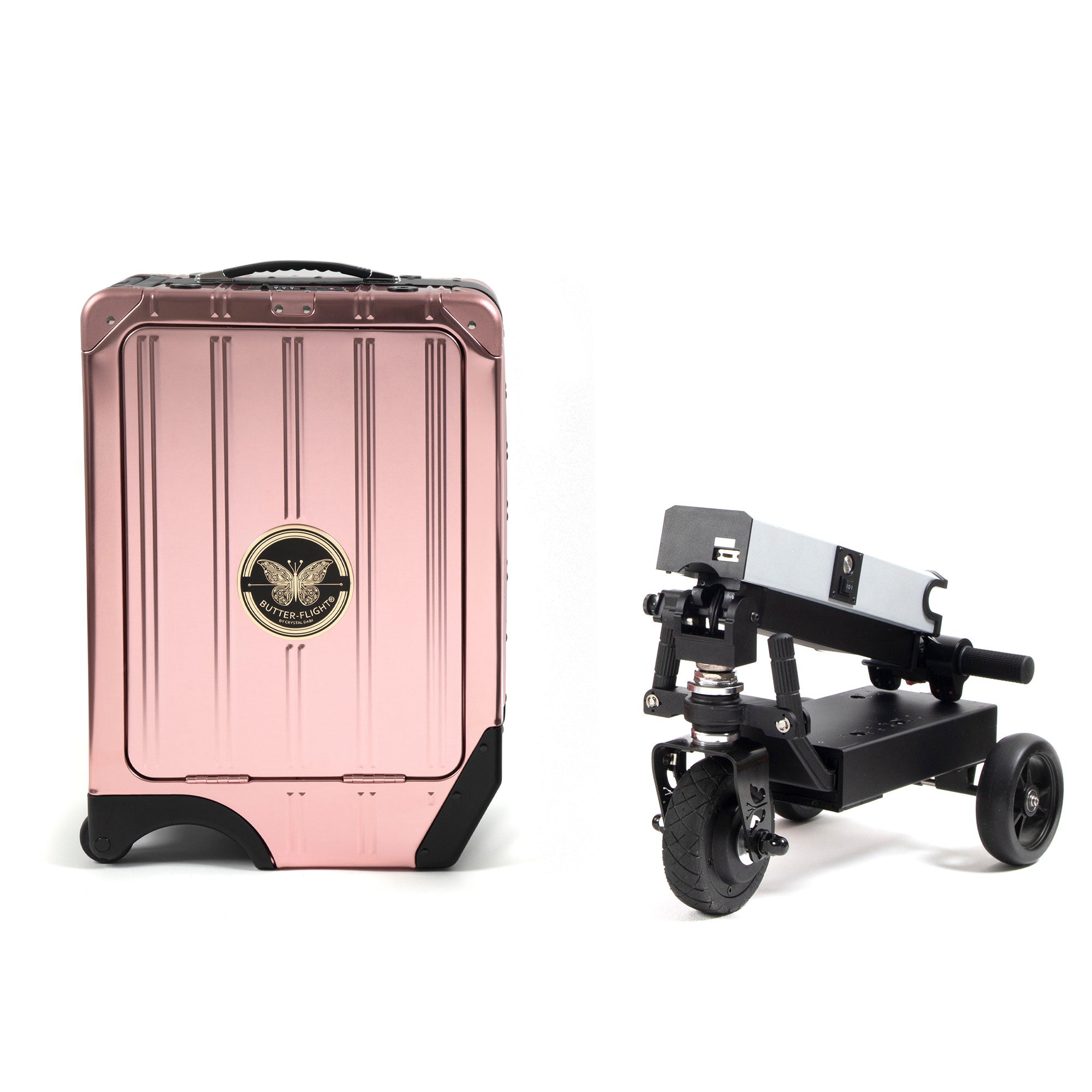 Carry-On E-Luggage Scooter Pink