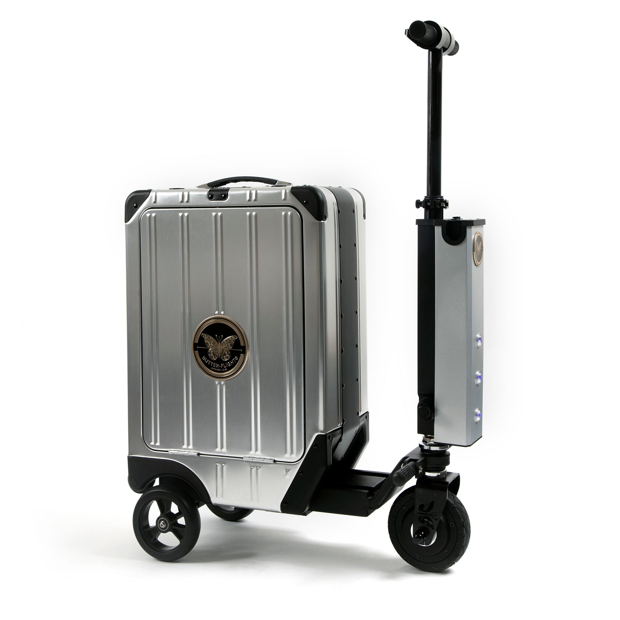 Carry-On E-Luggage Scooter Silver