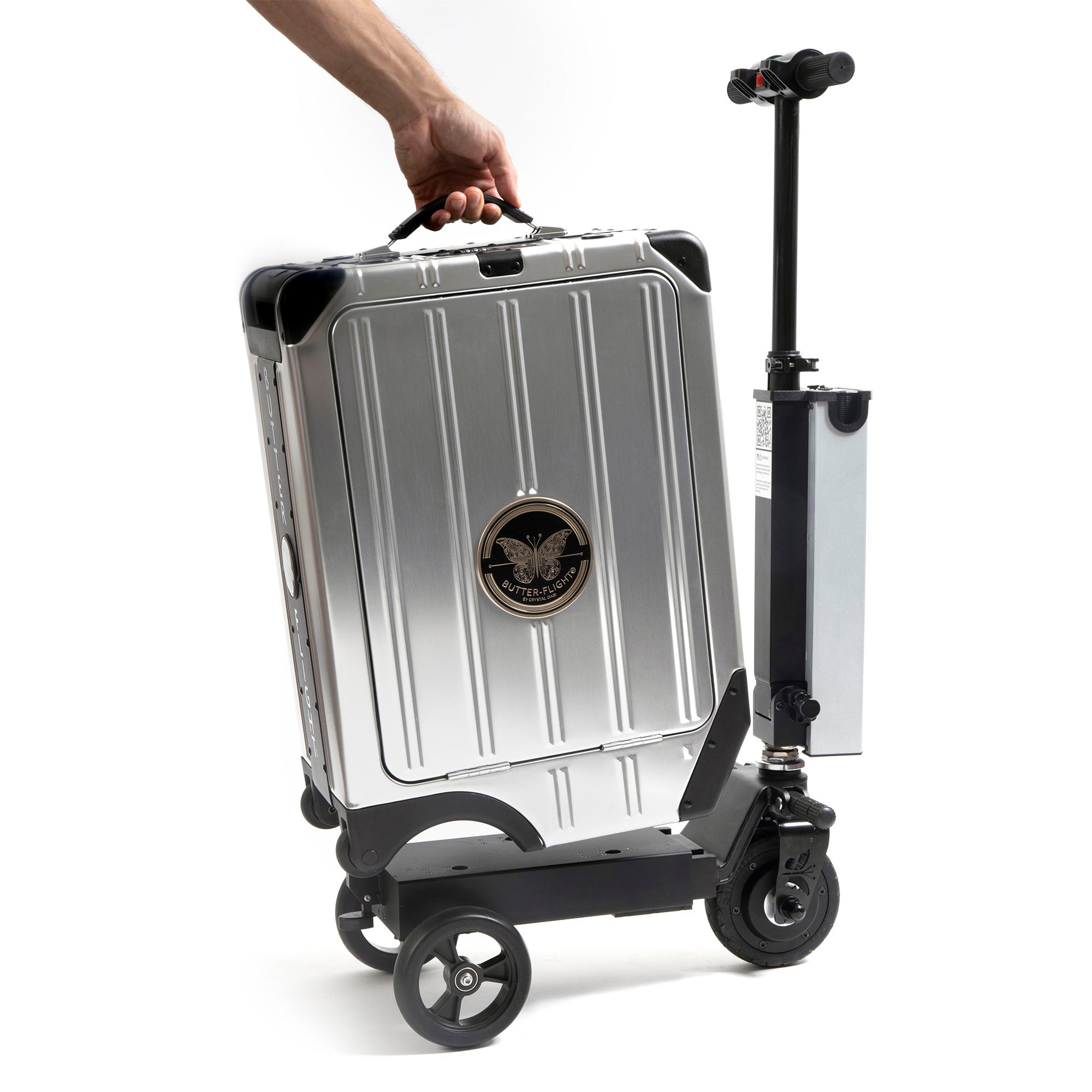 Carry-On E-Luggage Scooter Silver